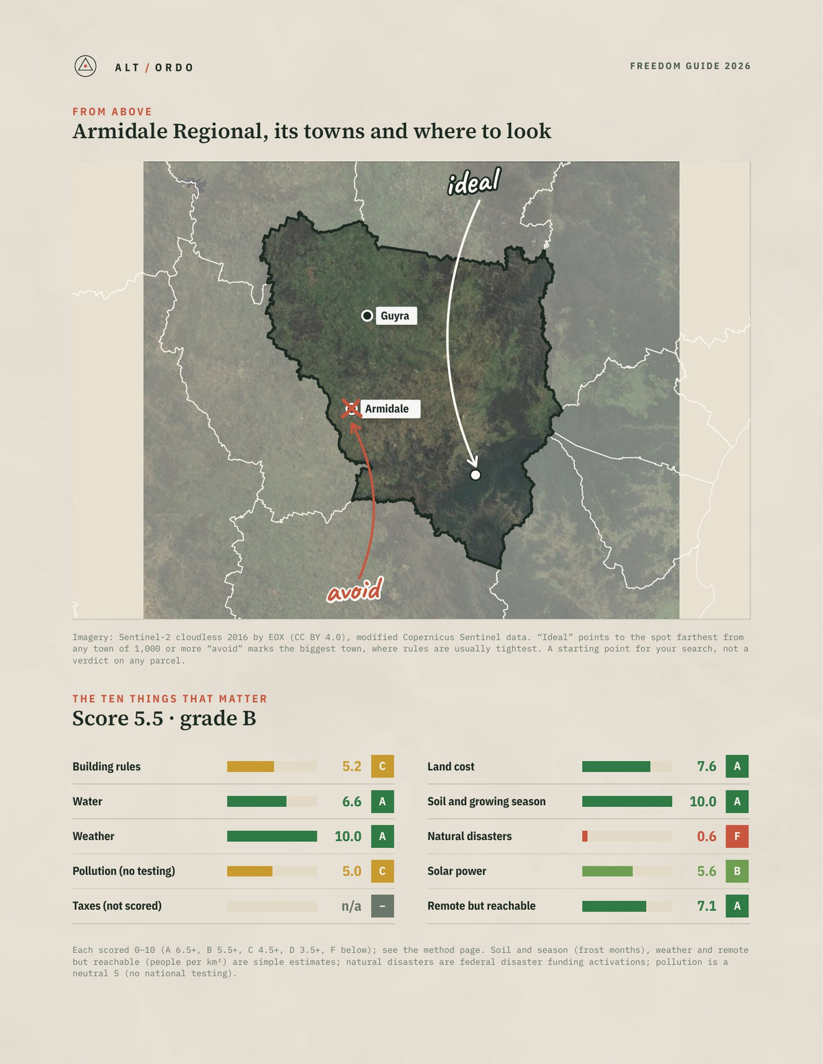 Armidale Regional, New South Wales Off-Grid Guide 2026 from above