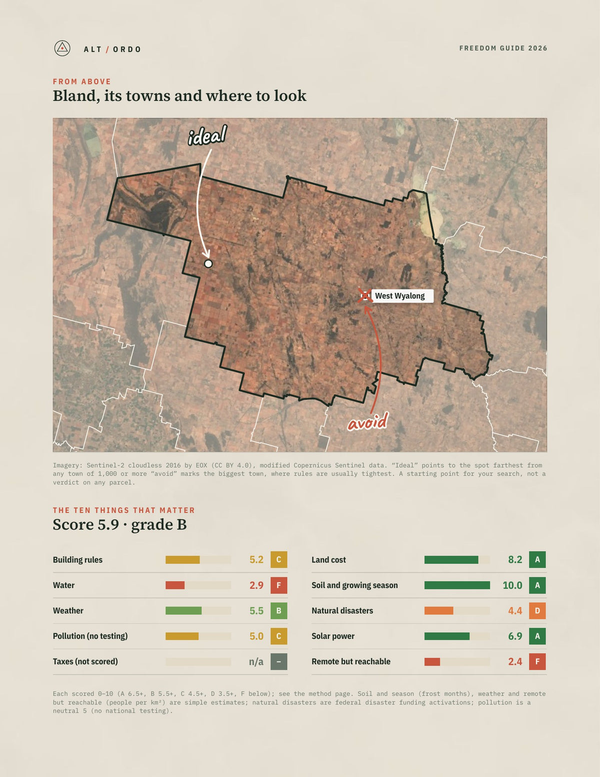 Bland, New South Wales Off-Grid Guide 2026 from above
