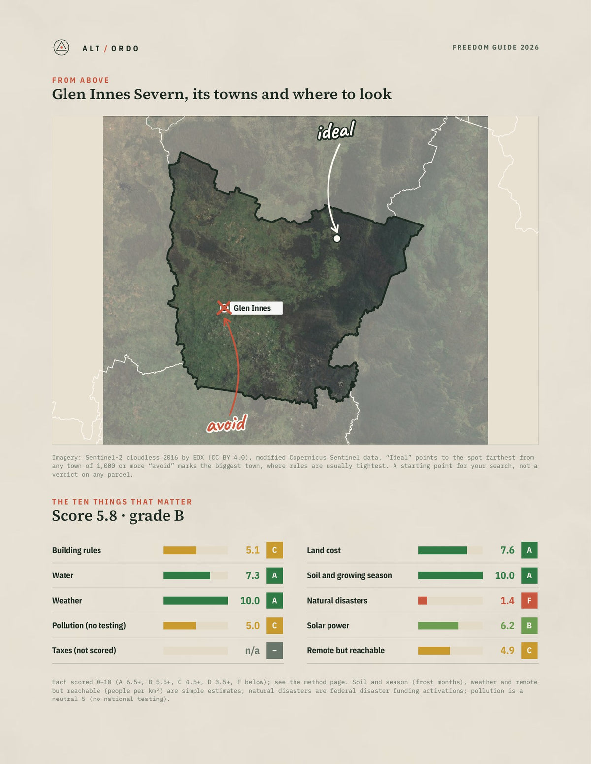 Glen Innes Severn, New South Wales Off-Grid Guide 2026 from above