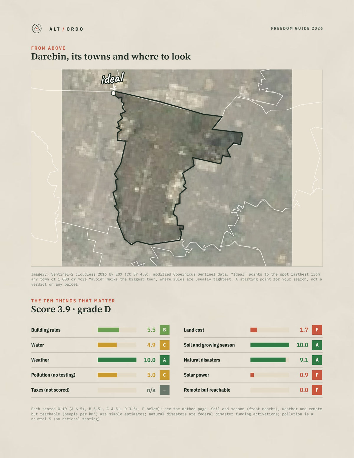 Darebin, Victoria Off-Grid Guide 2026 from above