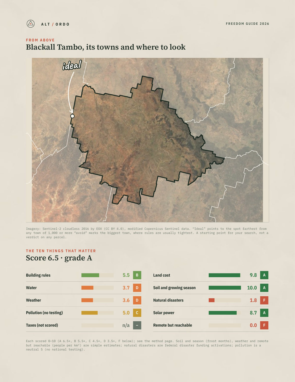 Blackall Tambo, Queensland Off-Grid Guide 2026 from above