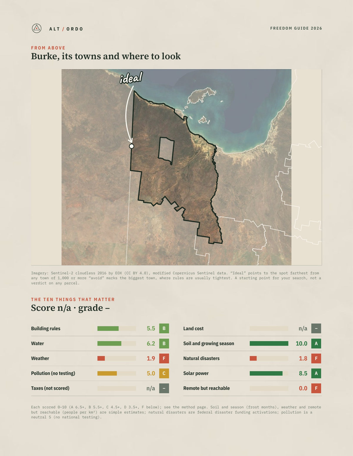 Burke, Queensland Off-Grid Guide 2026 from above