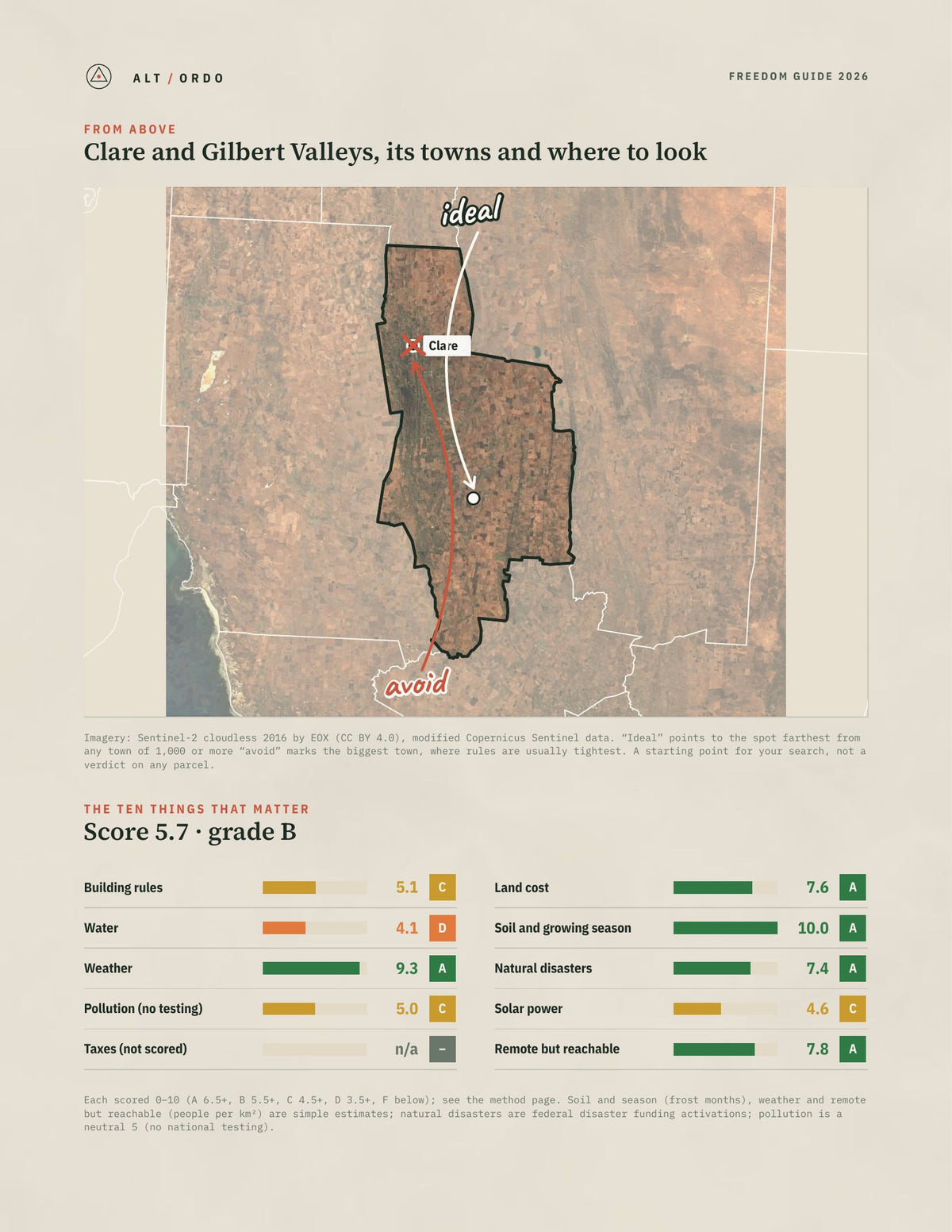 Clare and Gilbert Valleys, South Australia Off-Grid Guide 2026 from above