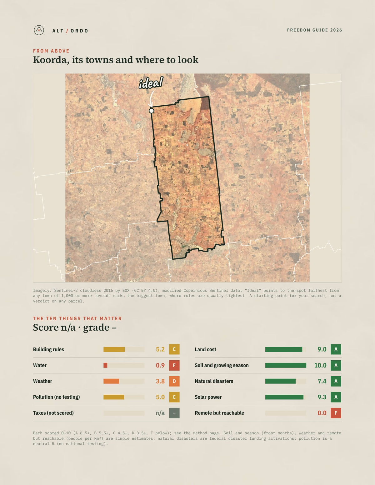 Koorda, Western Australia Off-Grid Guide 2026 from above