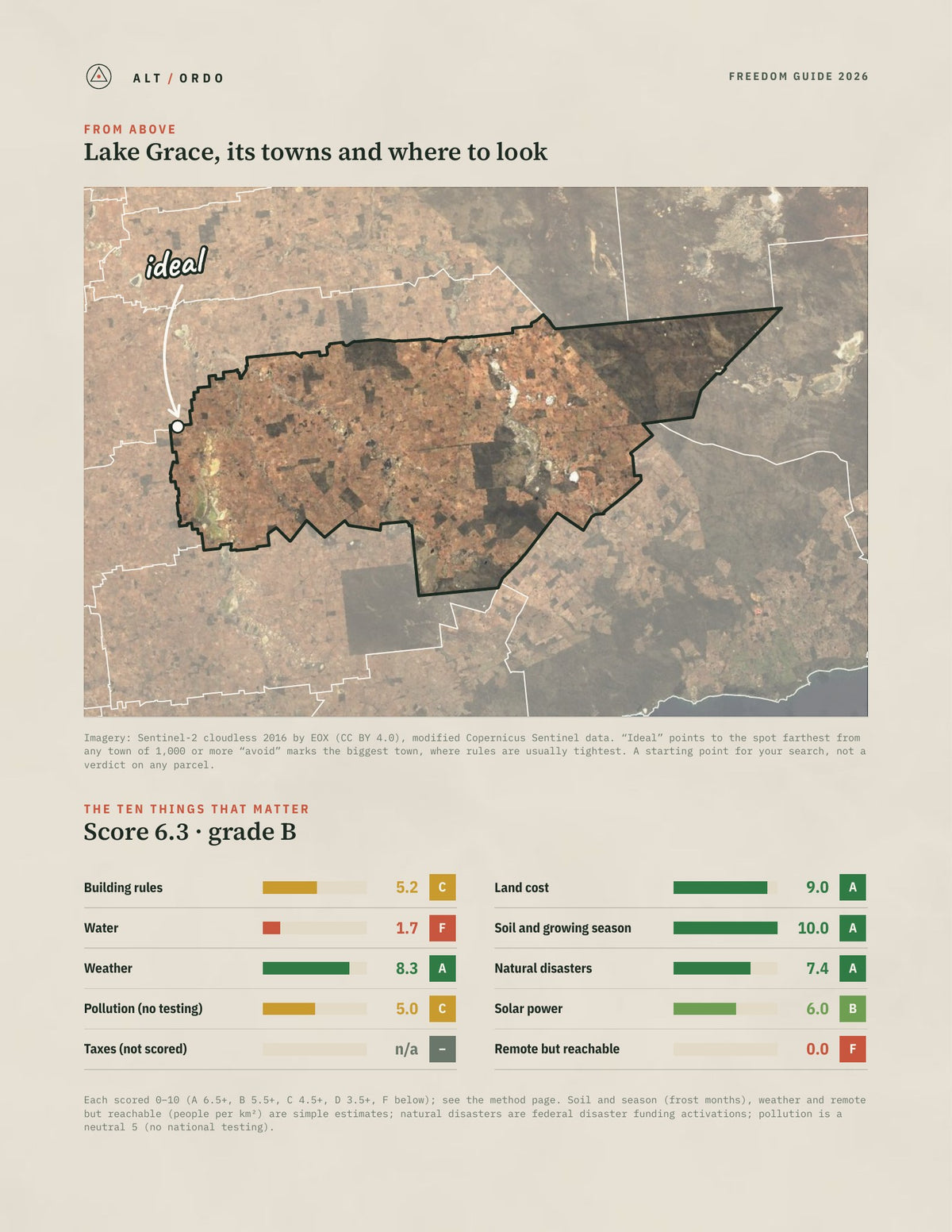Lake Grace, Western Australia Off-Grid Guide 2026 from above