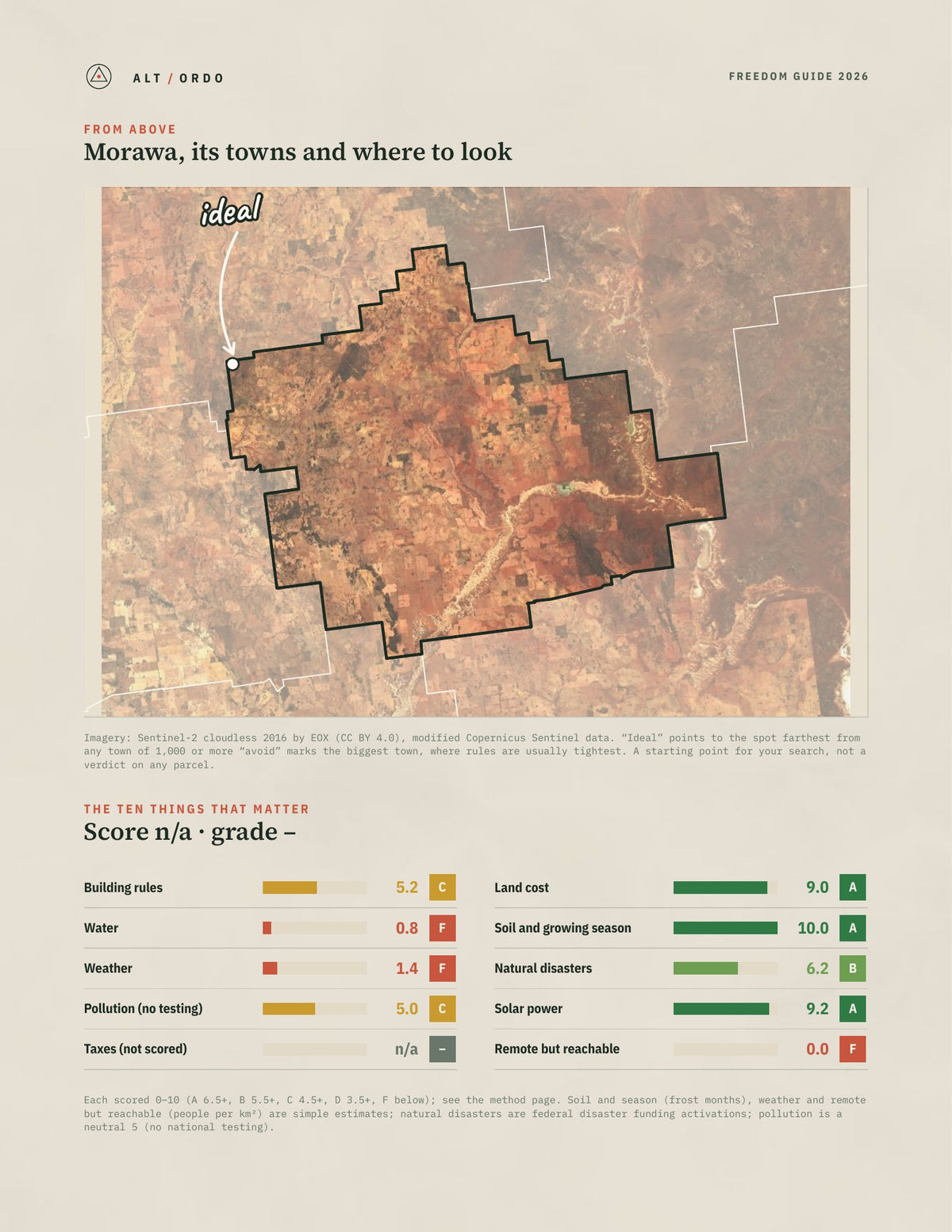 Morawa, Western Australia Off-Grid Guide 2026 from above