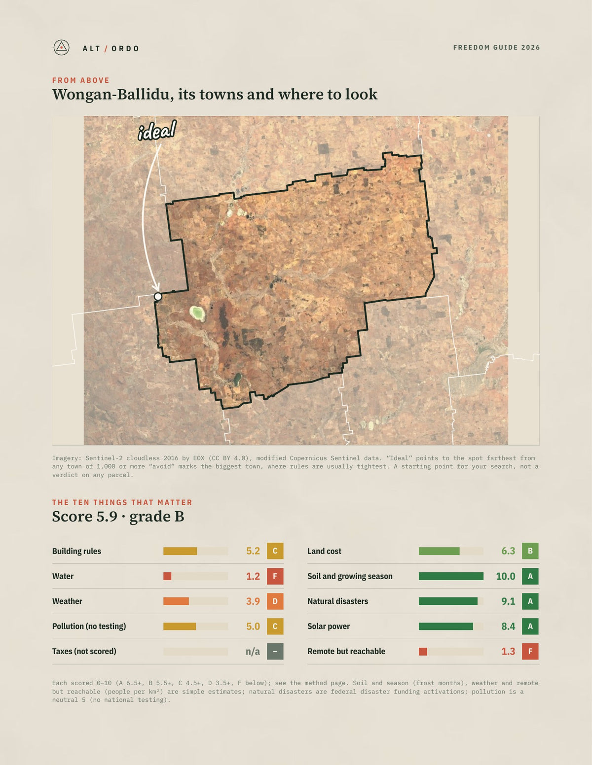 Wongan-Ballidu, Western Australia Off-Grid Guide 2026 from above