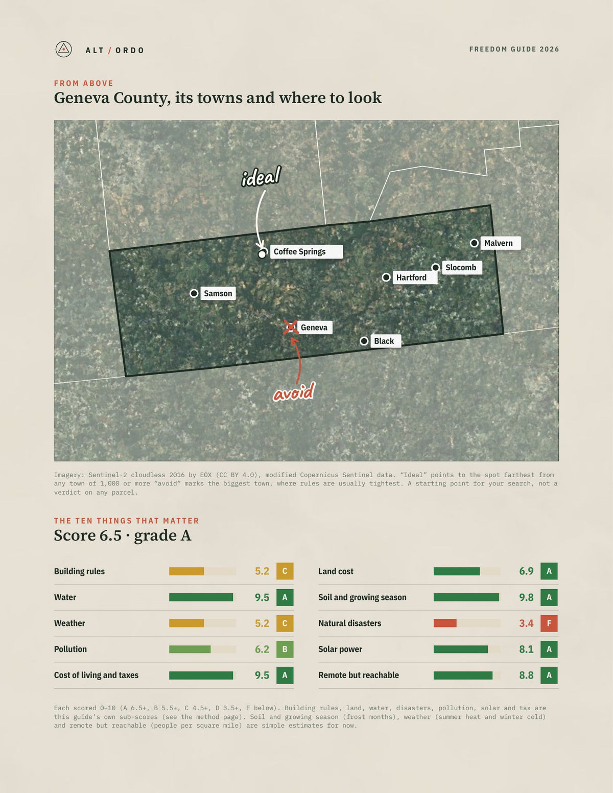 Geneva County, Alabama Off-Grid Guide 2026 from above