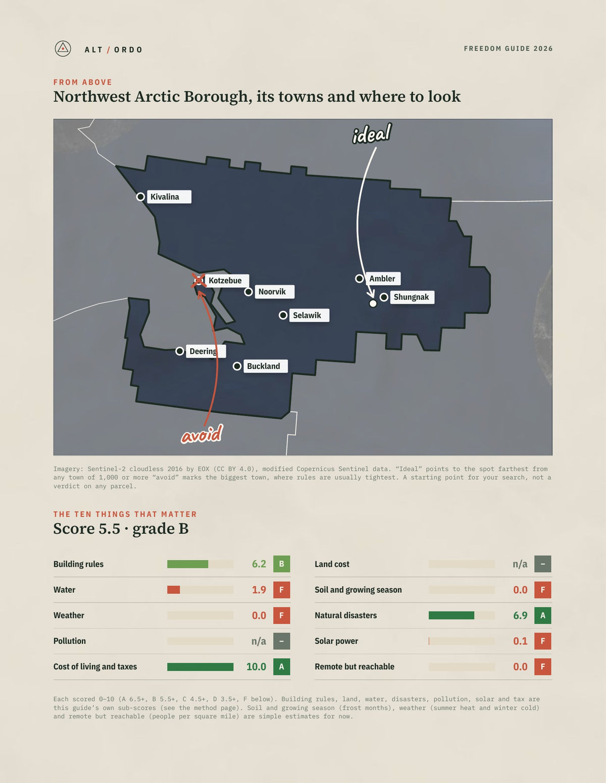 Northwest Arctic Borough, Alaska Off-Grid Guide 2026 from above