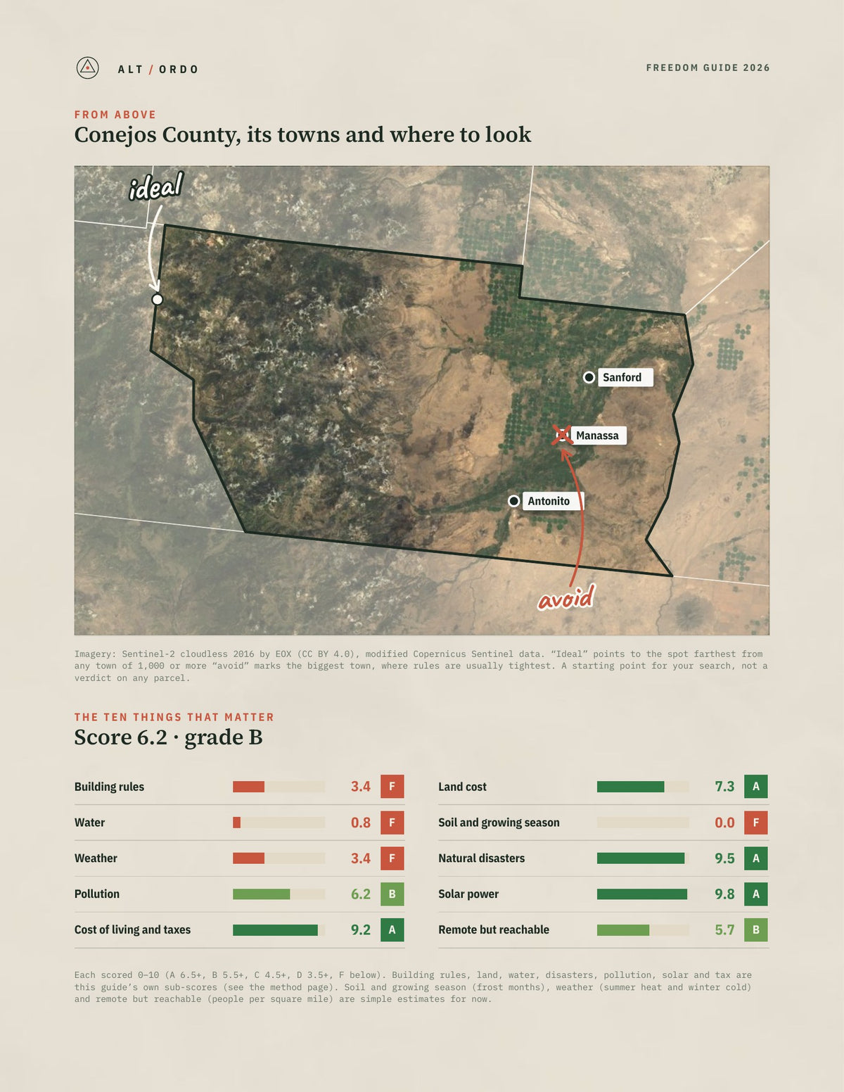 Conejos County, Colorado Off-Grid Guide 2026 from above