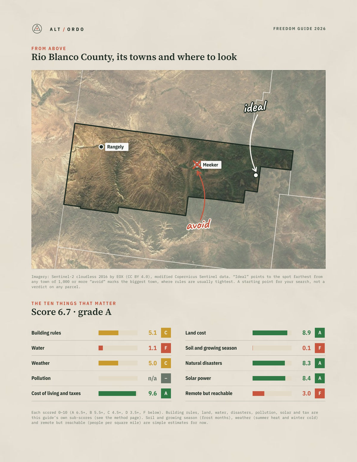 Rio Blanco County, Colorado Off-Grid Guide 2026 from above