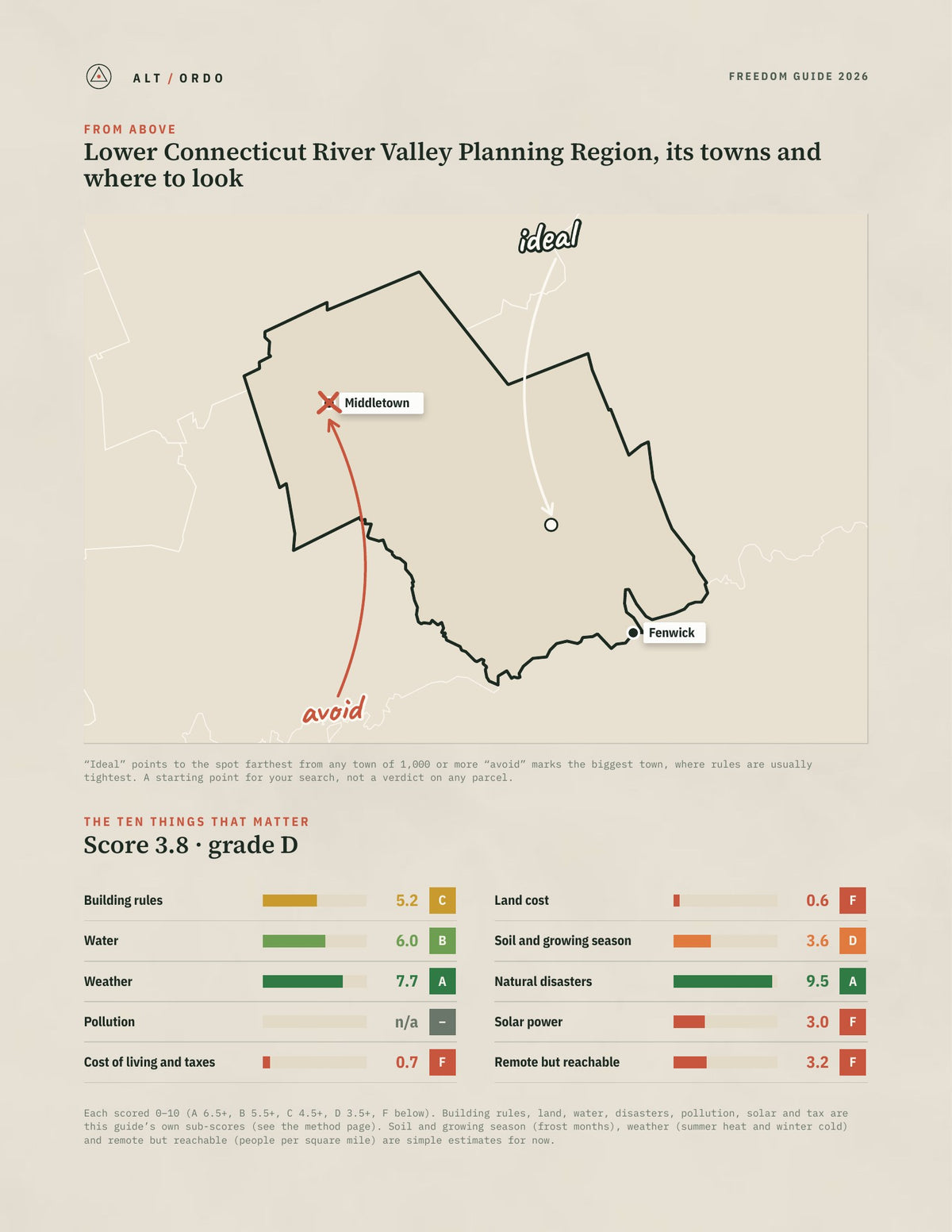 Lower Connecticut River Valley Planning Region, Connecticut Off-Grid Guide 2026 from above
