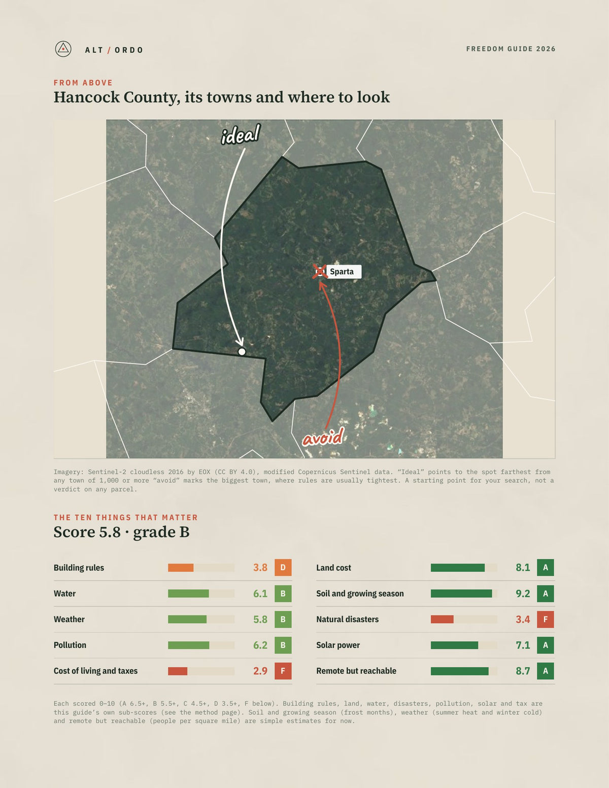 Hancock County, Georgia Off-Grid Guide 2026 from above
