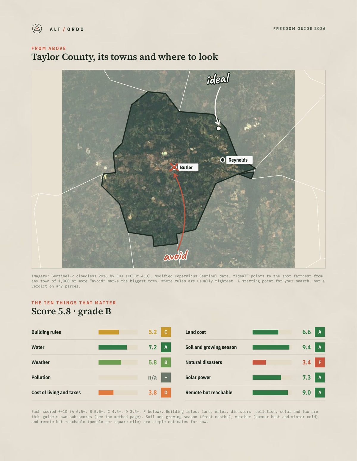Taylor County, Georgia Off-Grid Guide 2026 from above