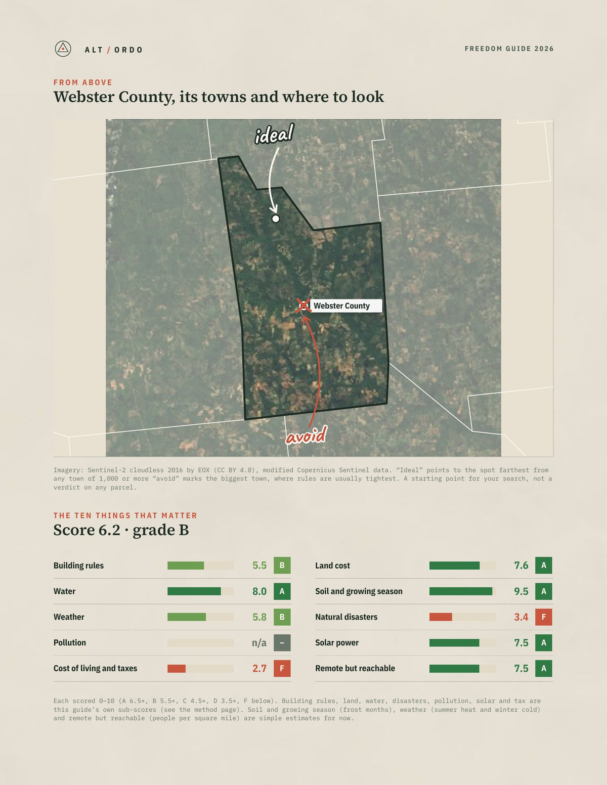 Webster County, Georgia Off-Grid Guide 2026 from above