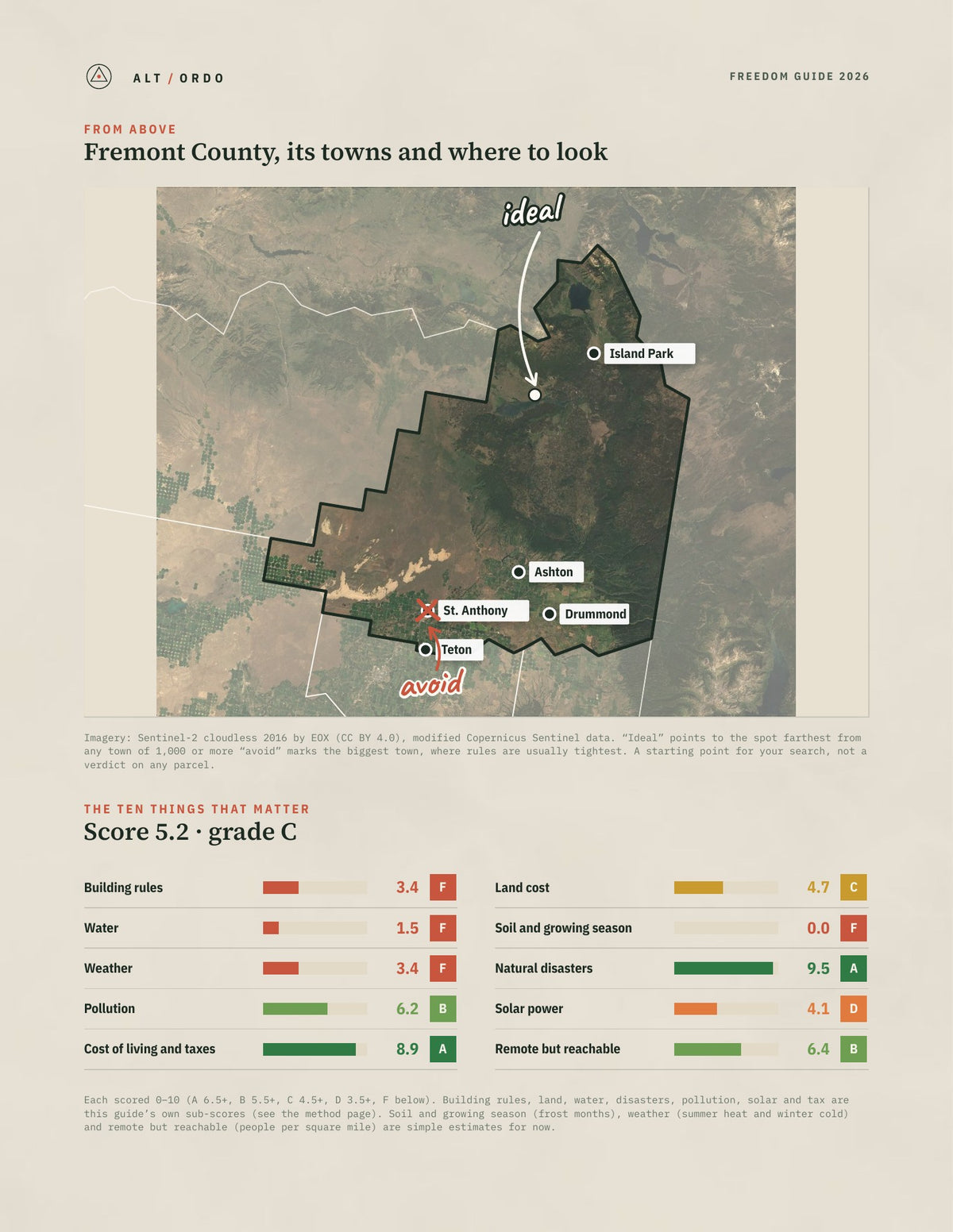 Fremont County, Idaho Off-Grid Guide 2026 from above