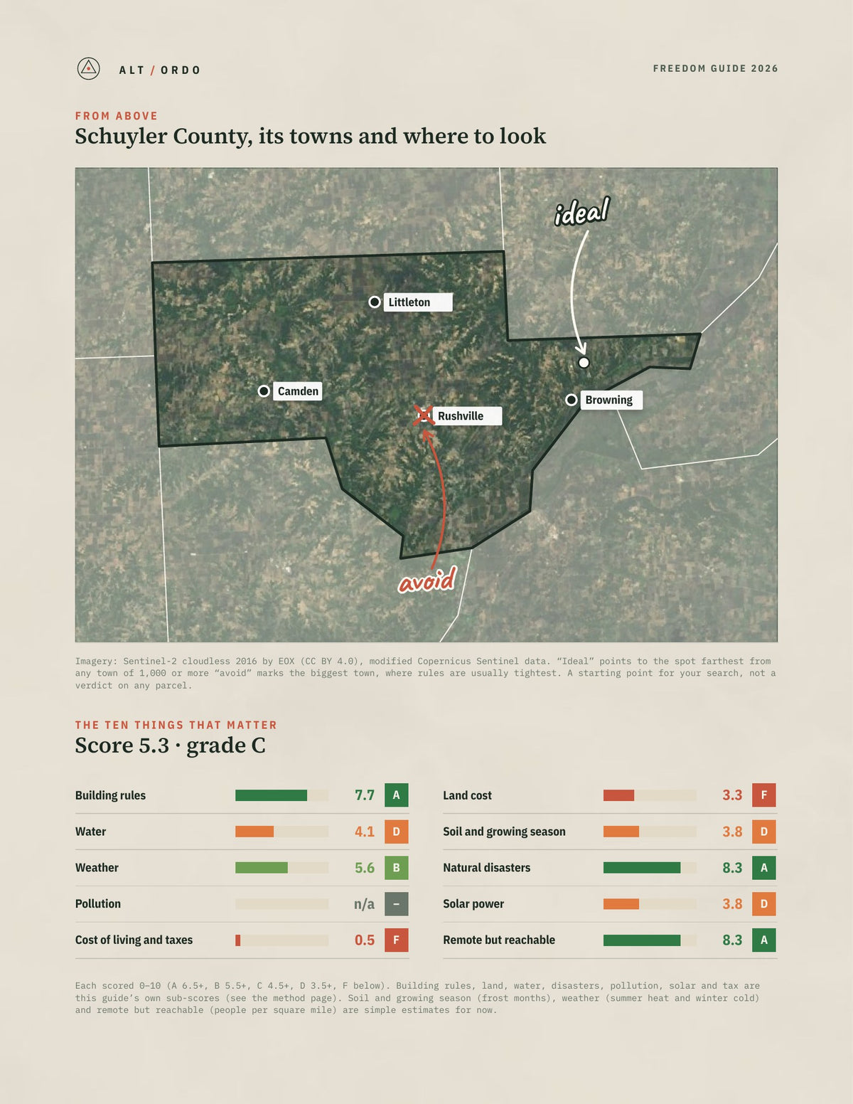 Schuyler County, Illinois Off-Grid Guide 2026 from above