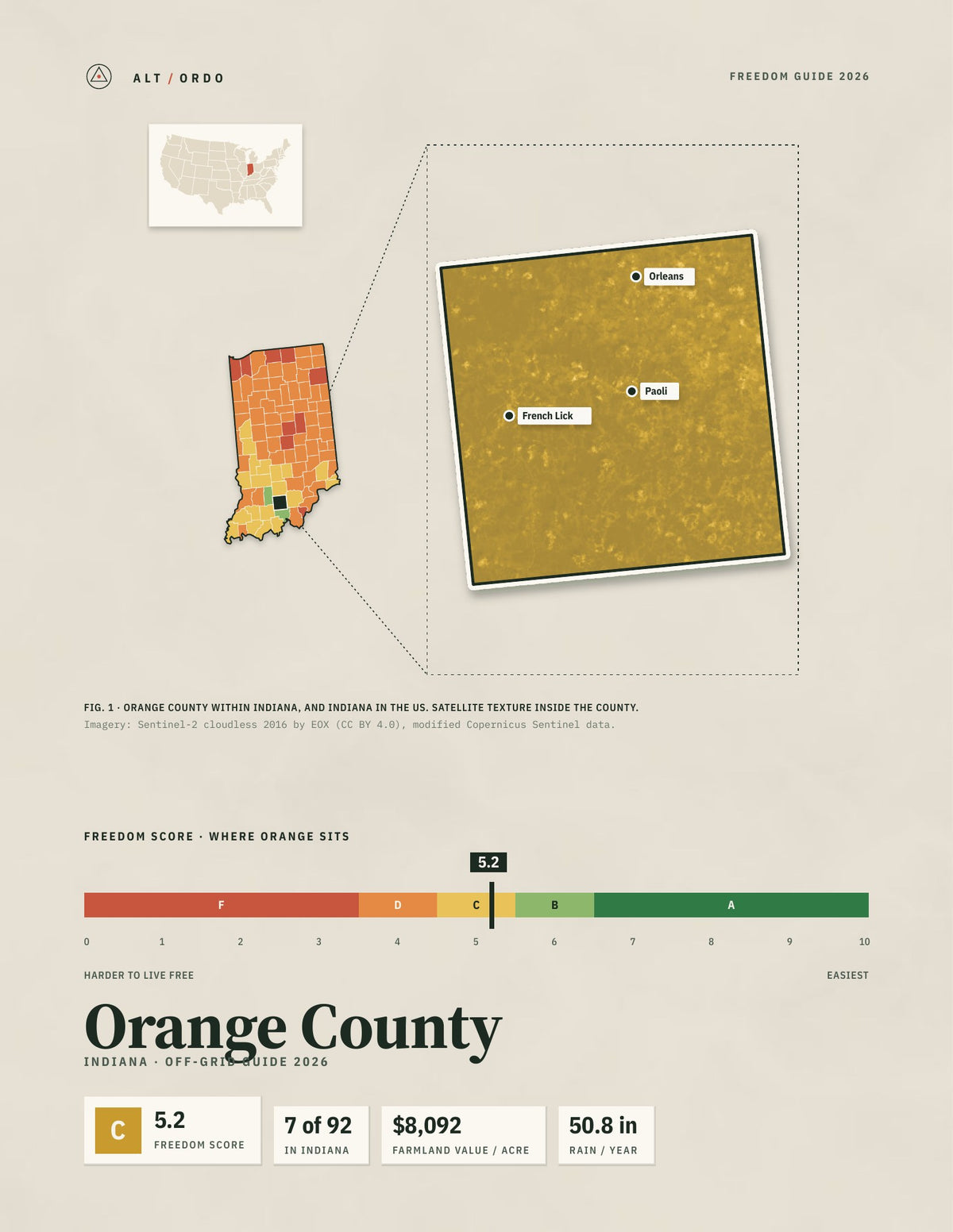 Orange County, Indiana Off-Grid Guide 2026