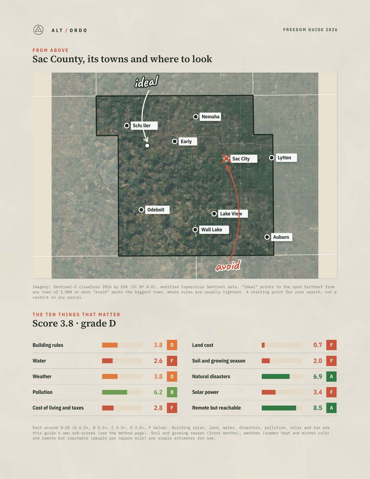 Sac County, Iowa Off-Grid Guide 2026 from above