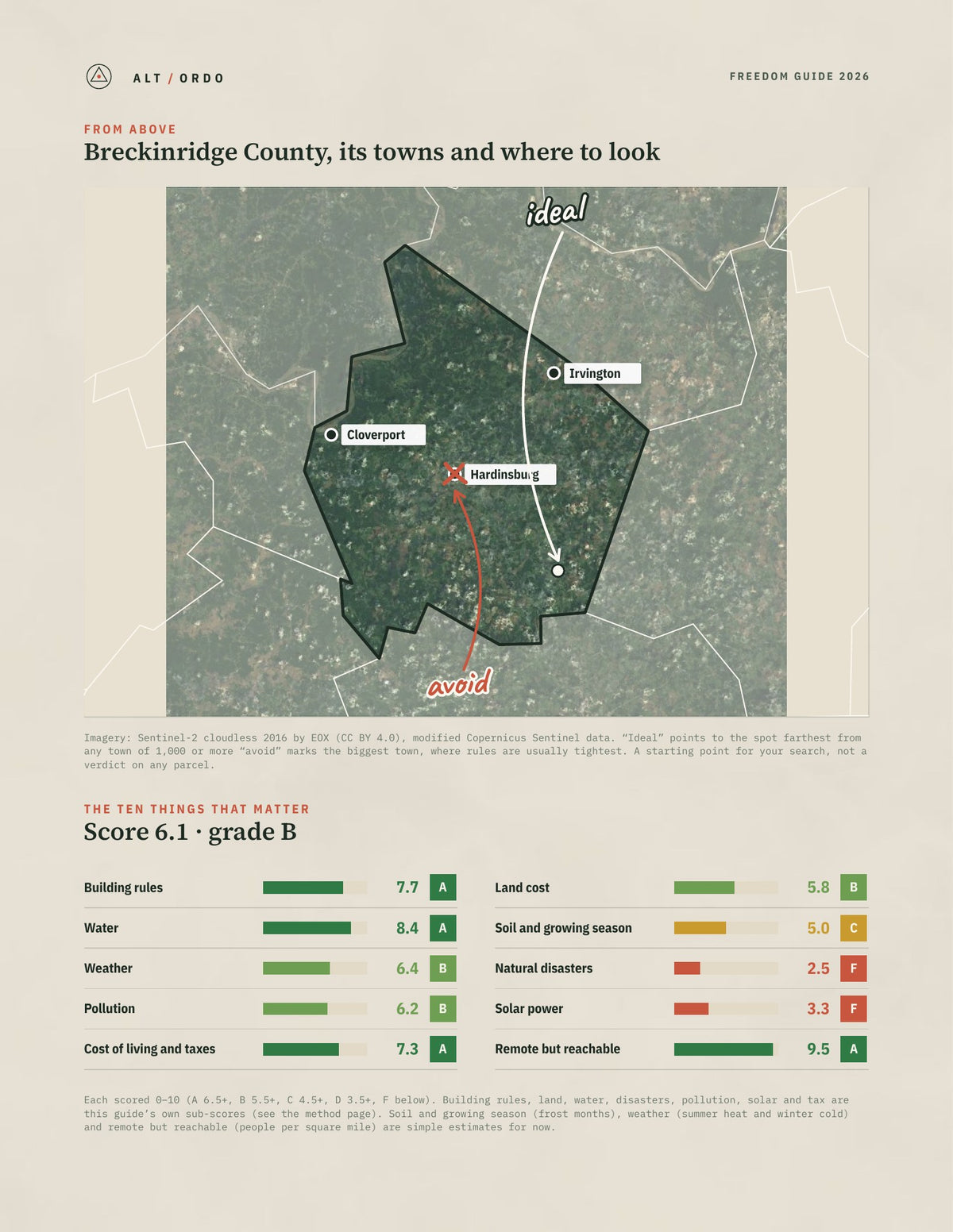 Breckinridge County, Kentucky Off-Grid Guide 2026 from above