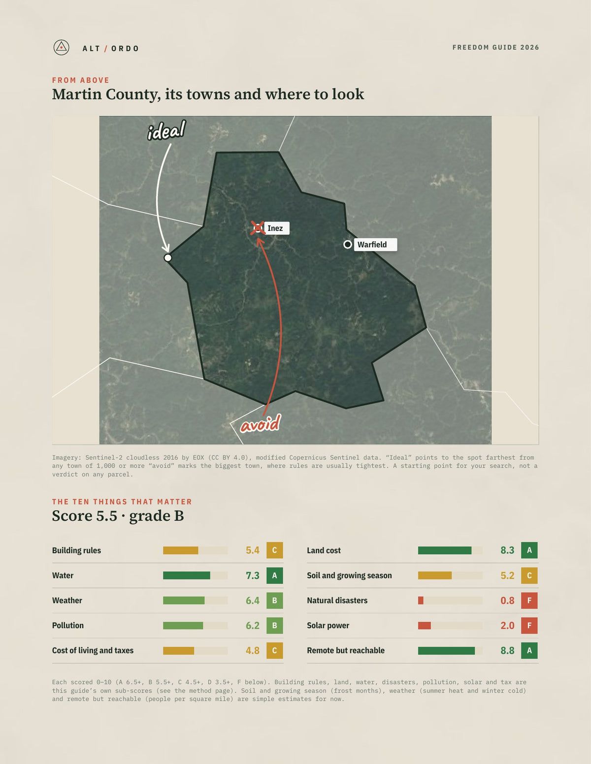Martin County, Kentucky Off-Grid Guide 2026 from above