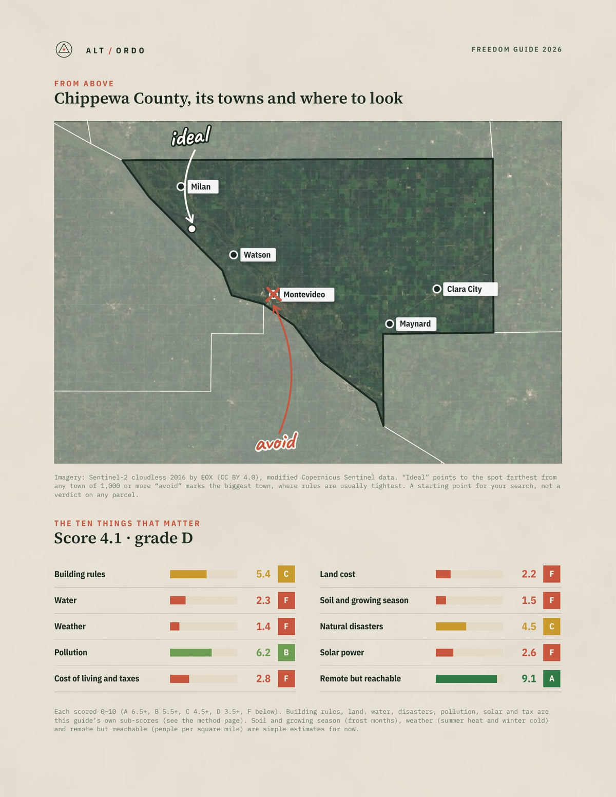Chippewa County, Minnesota Off-Grid Guide 2026 from above