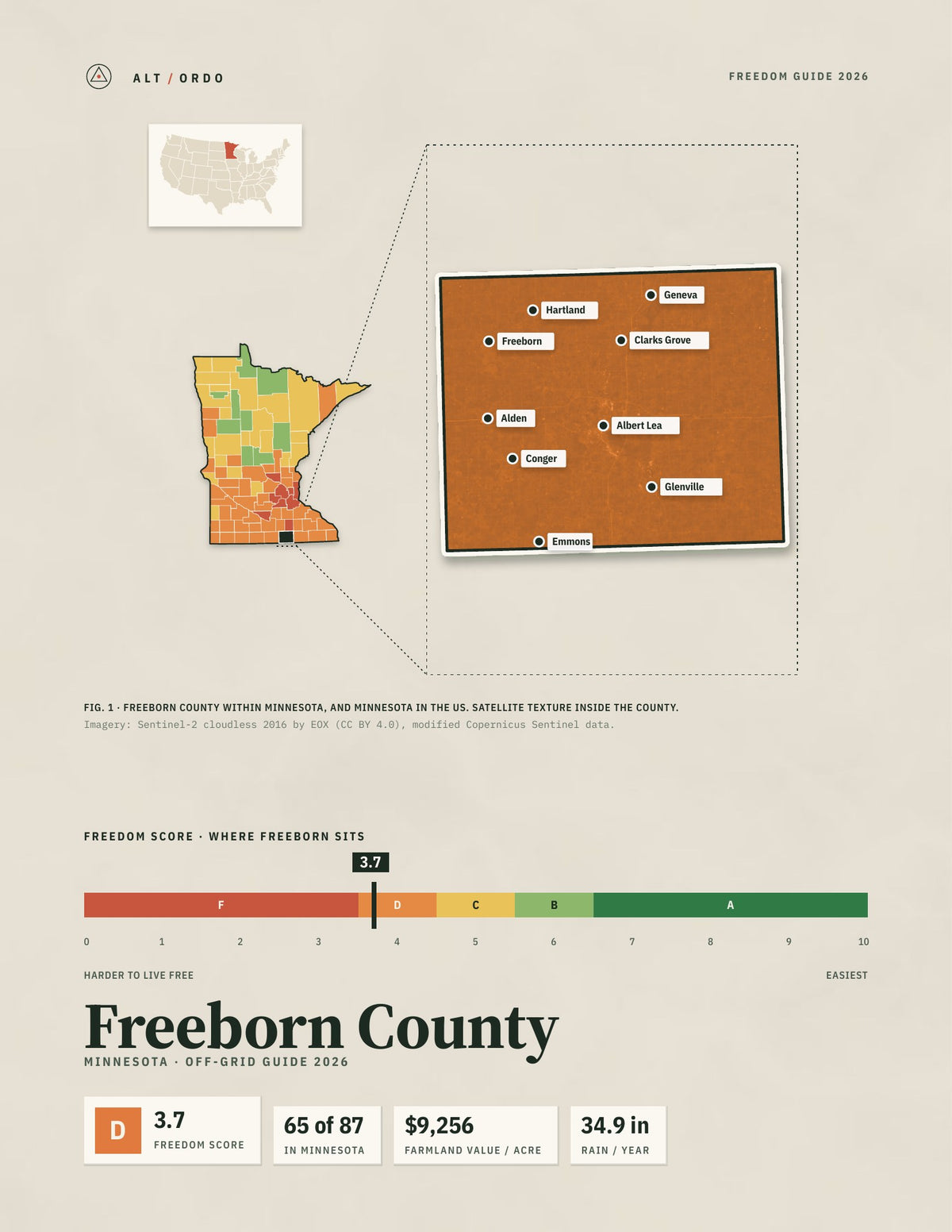 Freeborn County, Minnesota Off-Grid Guide 2026