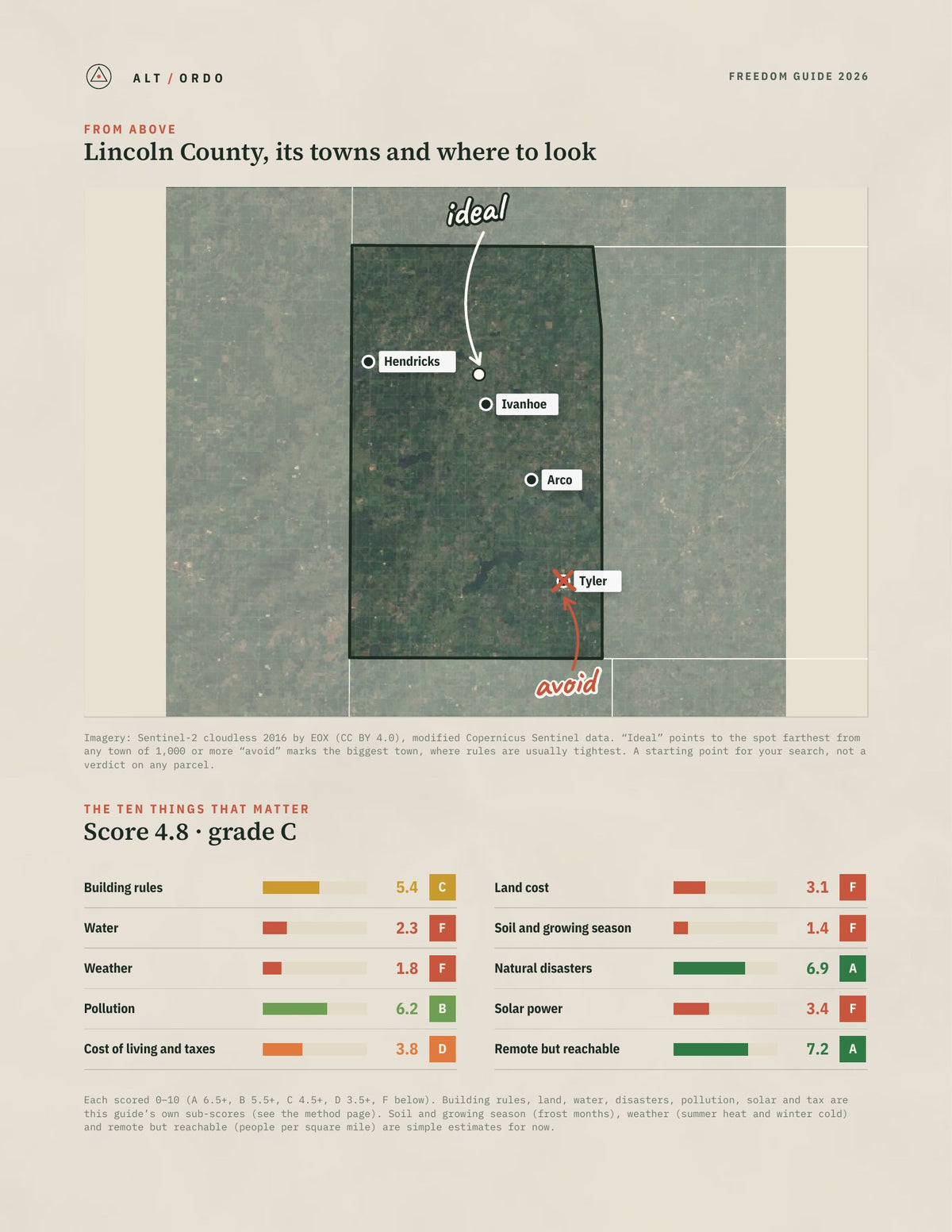 Lincoln County, Minnesota Off-Grid Guide 2026 from above
