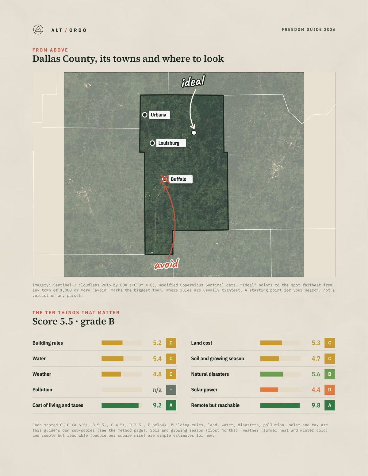 Dallas County, Missouri Off-Grid Guide 2026 from above