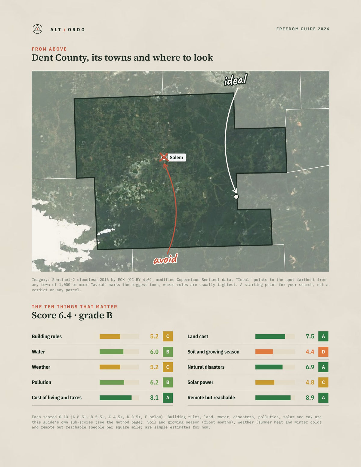 Dent County, Missouri Off-Grid Guide 2026 from above