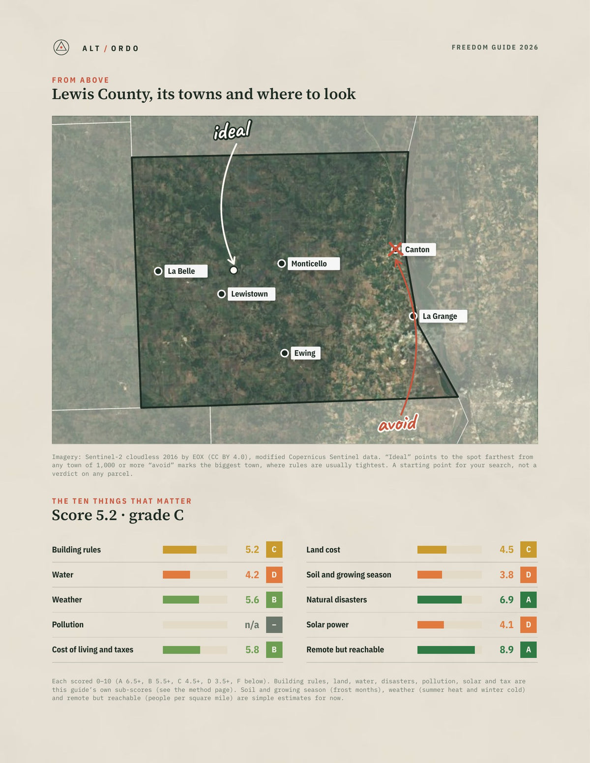 Lewis County, Missouri Off-Grid Guide 2026 from above