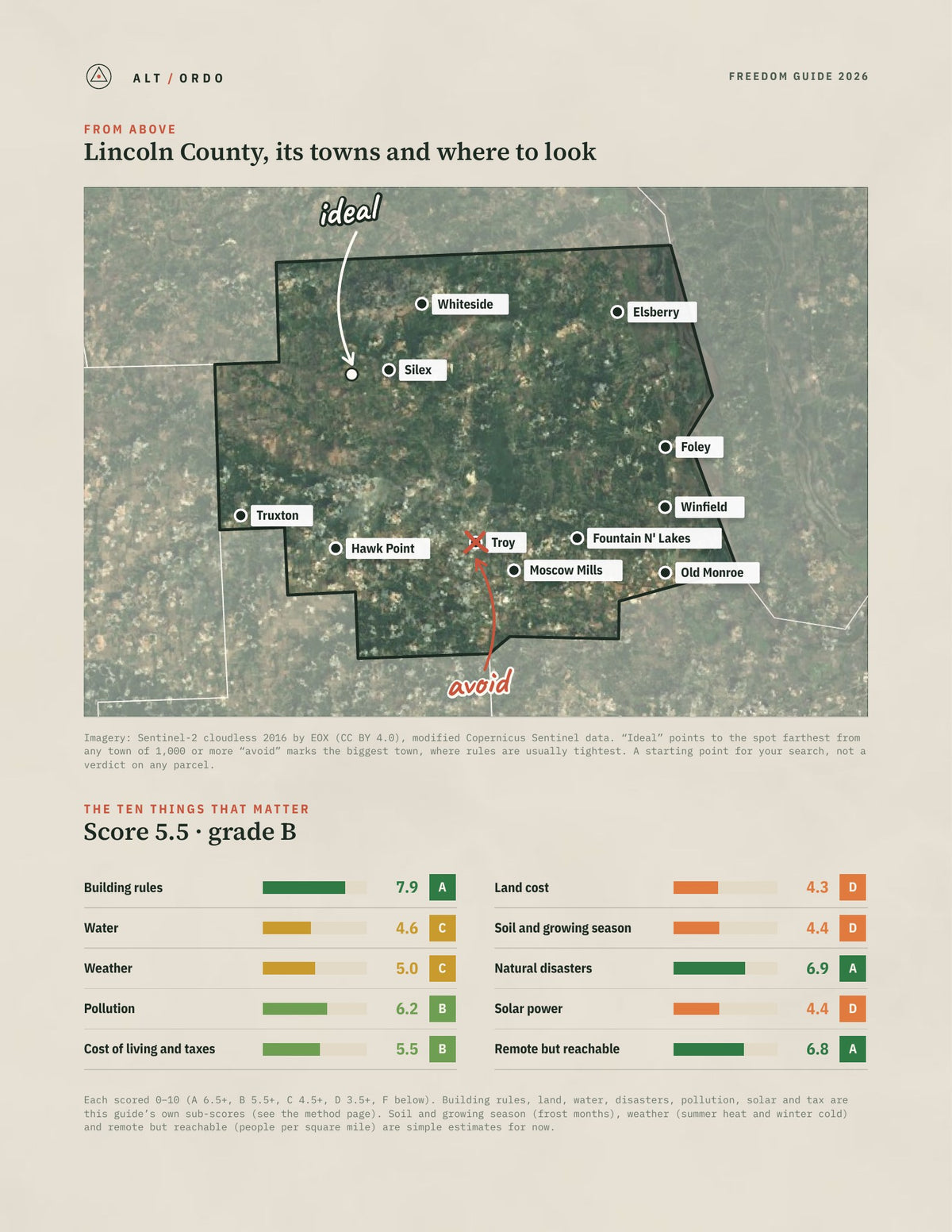 Lincoln County, Missouri Off-Grid Guide 2026 from above