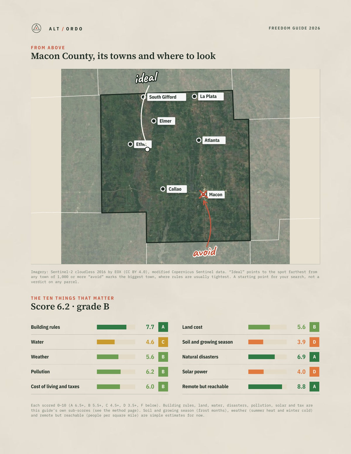 Macon County, Missouri Off-Grid Guide 2026 from above