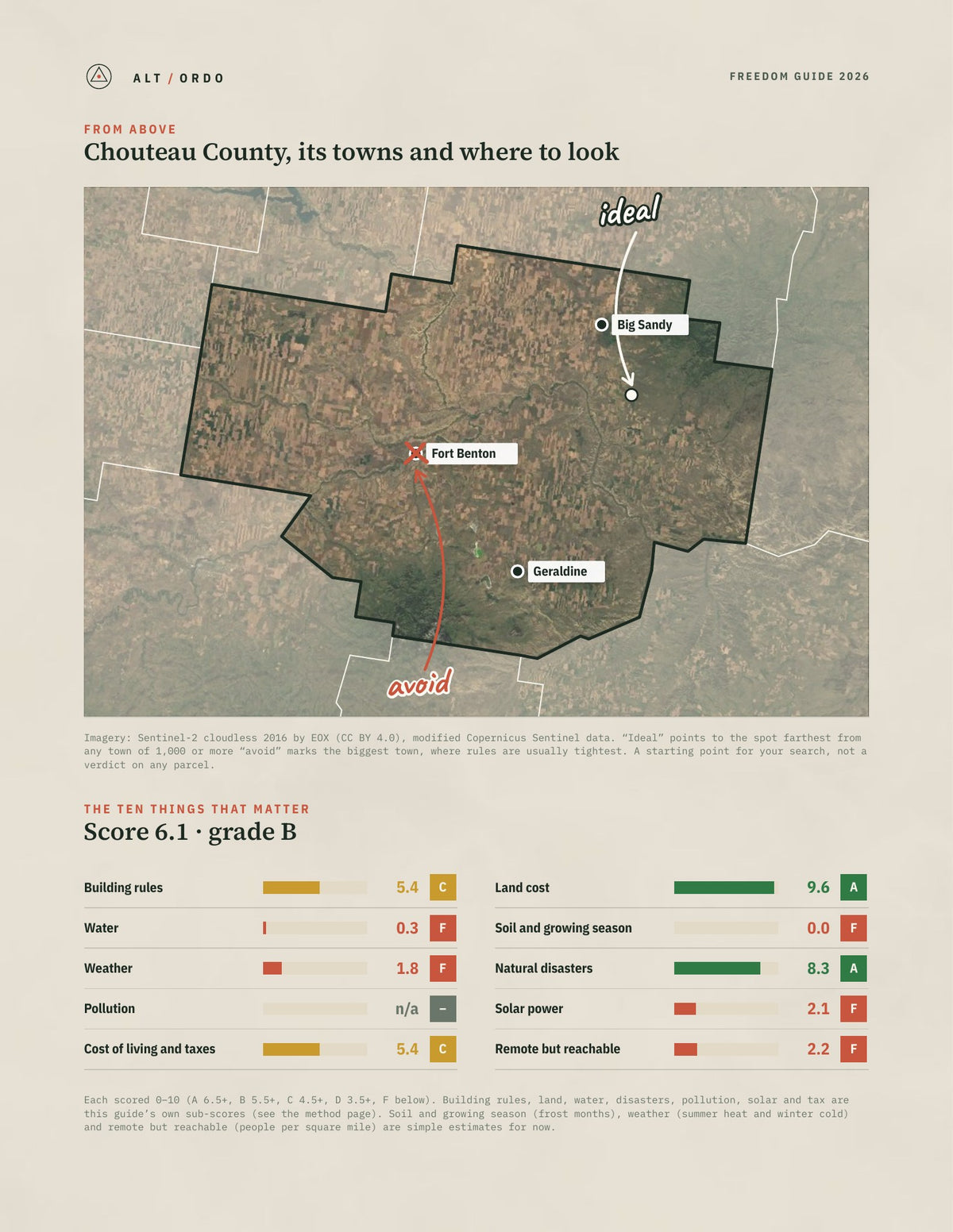 Chouteau County, Montana Off-Grid Guide 2026 from above