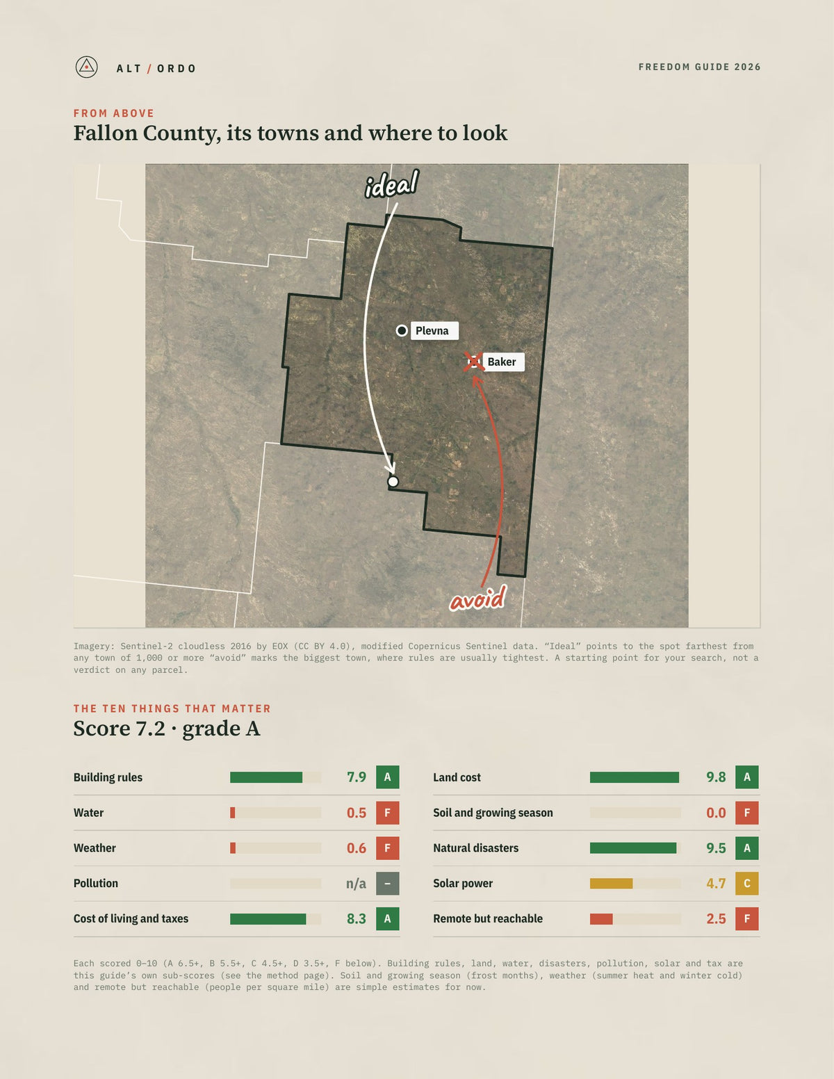 Fallon County, Montana Off-Grid Guide 2026 from above