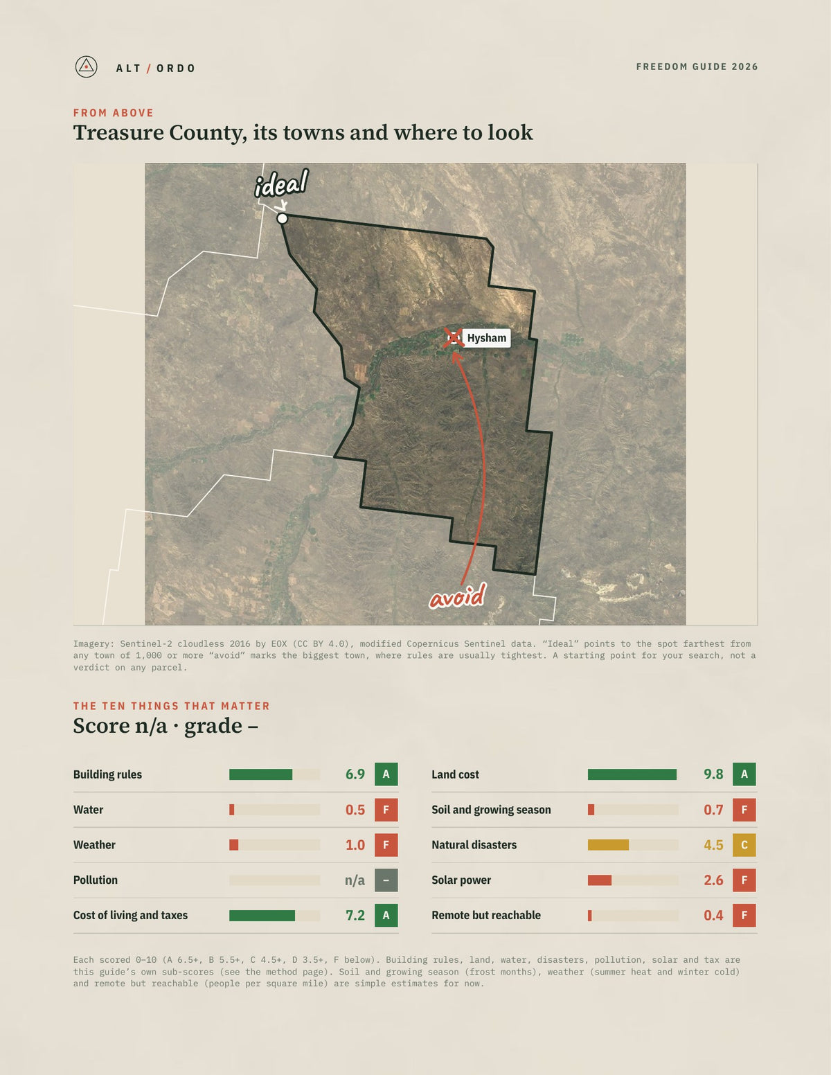 Treasure County, Montana Off-Grid Guide 2026 from above
