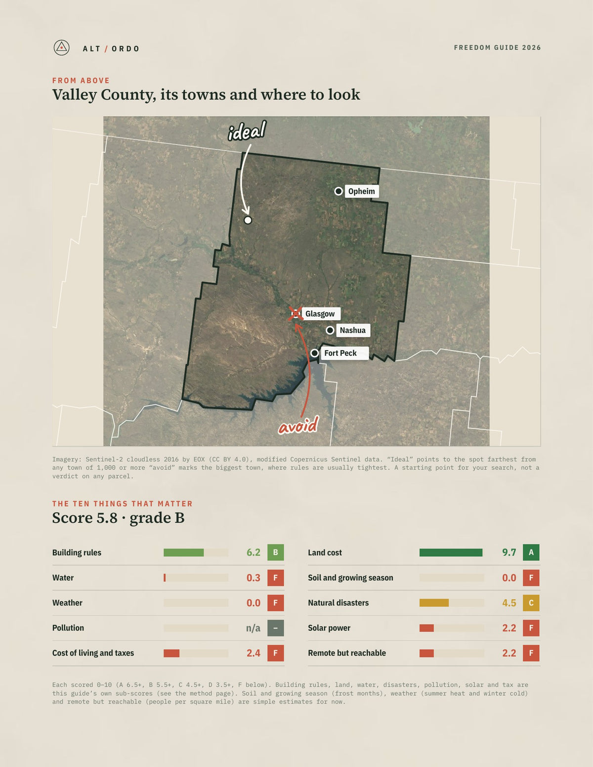 Valley County, Montana Off-Grid Guide 2026 from above