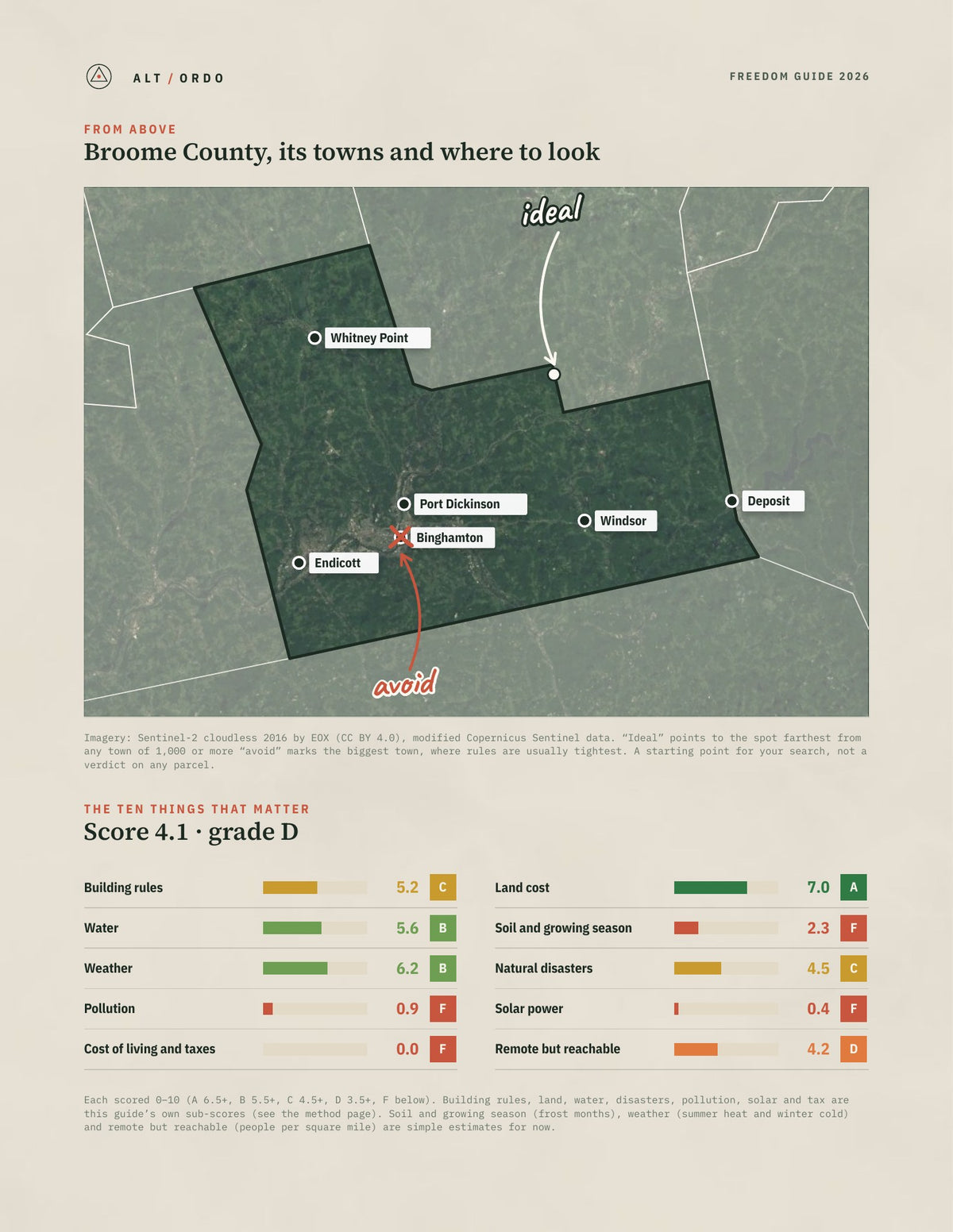 Broome County, New York Off-Grid Guide 2026 from above