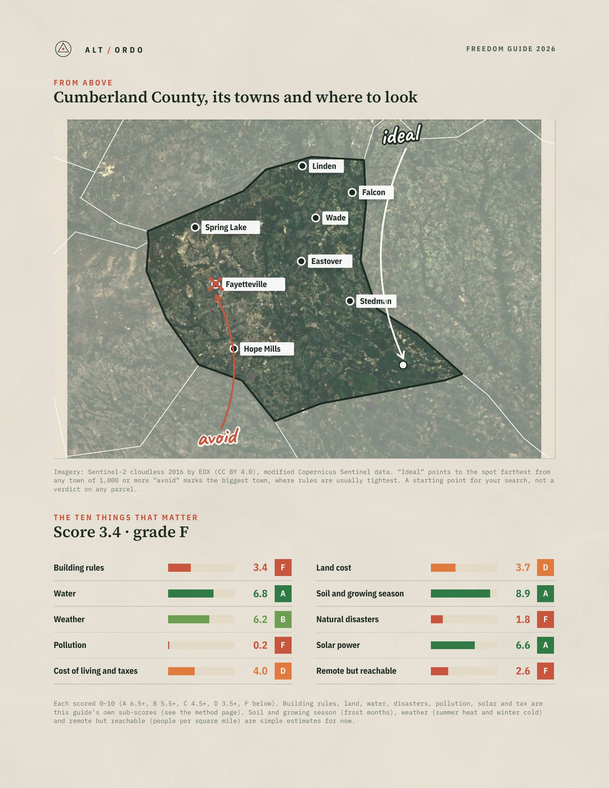 Cumberland County, North Carolina Off-Grid Guide 2026 from above