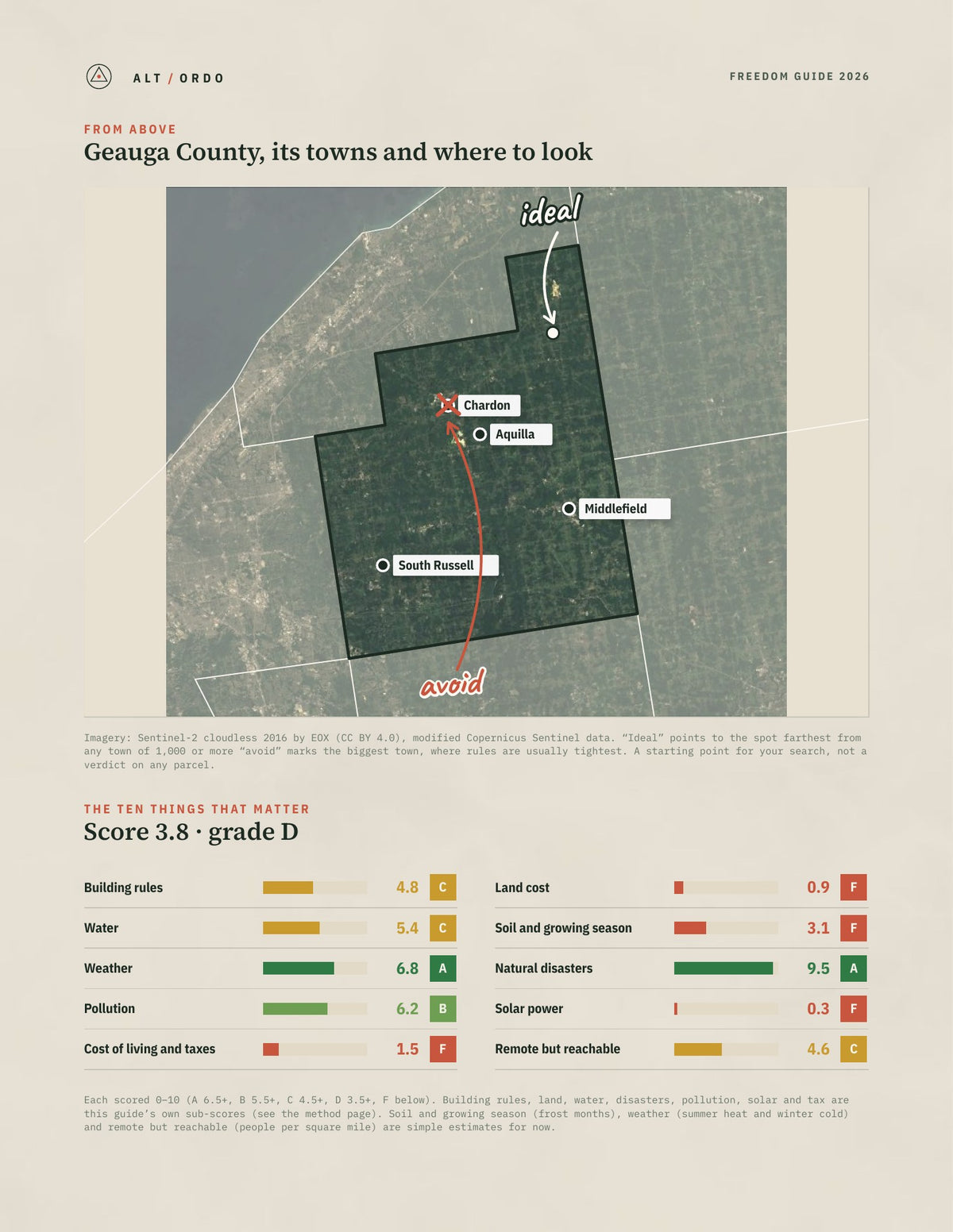 Geauga County, Ohio Off-Grid Guide 2026 from above