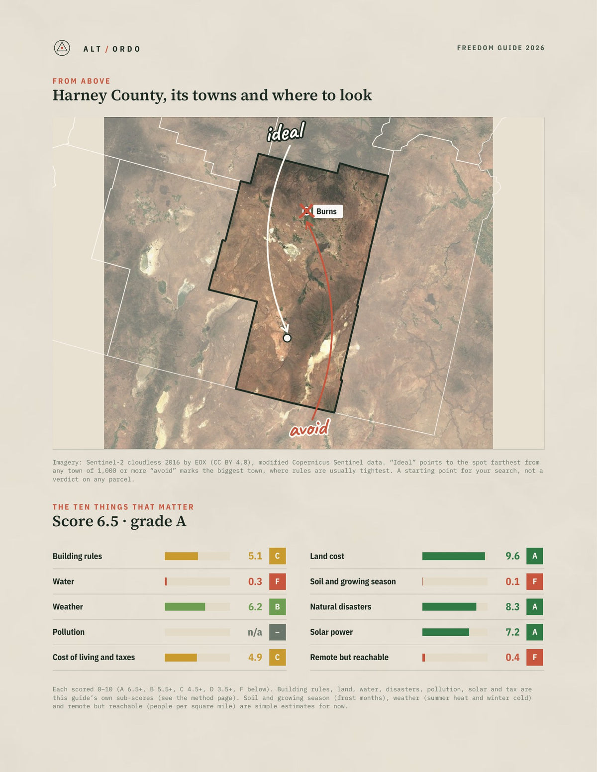 Harney County, Oregon Off-Grid Guide 2026 from above
