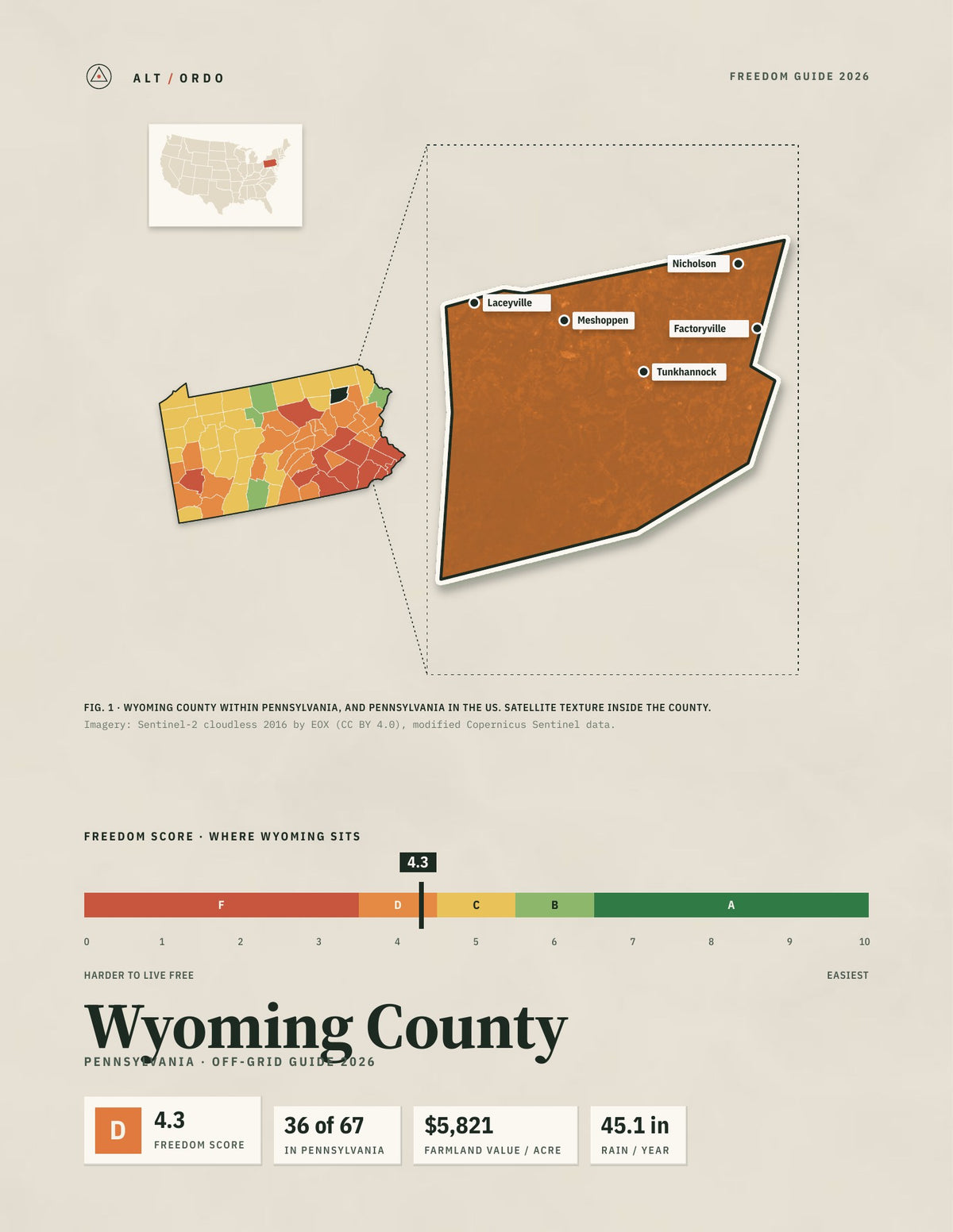 Wyoming County, Pennsylvania Off-Grid Guide 2026