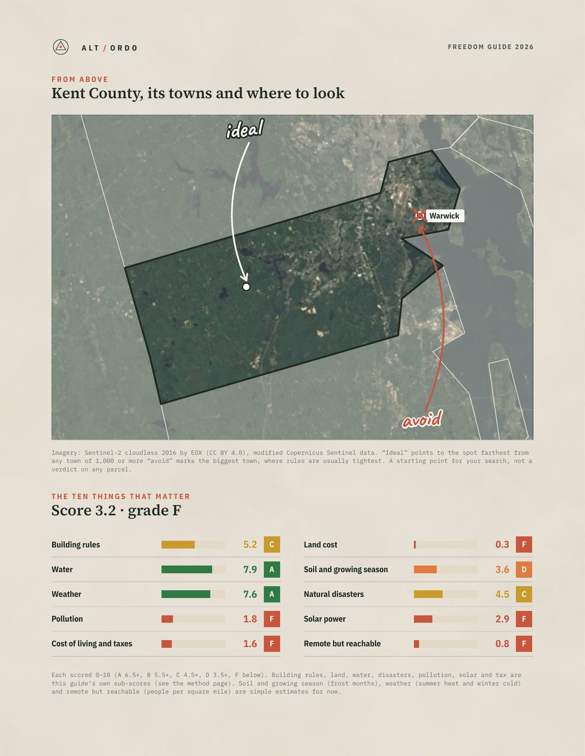 Kent County, Rhode Island Off-Grid Guide 2026 from above