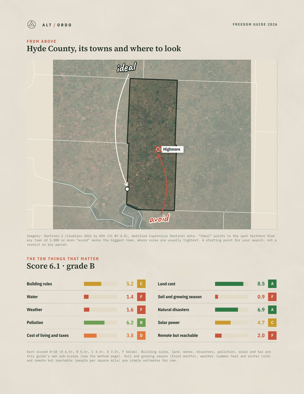 Hyde County, South Dakota Off-Grid Guide 2026 from above
