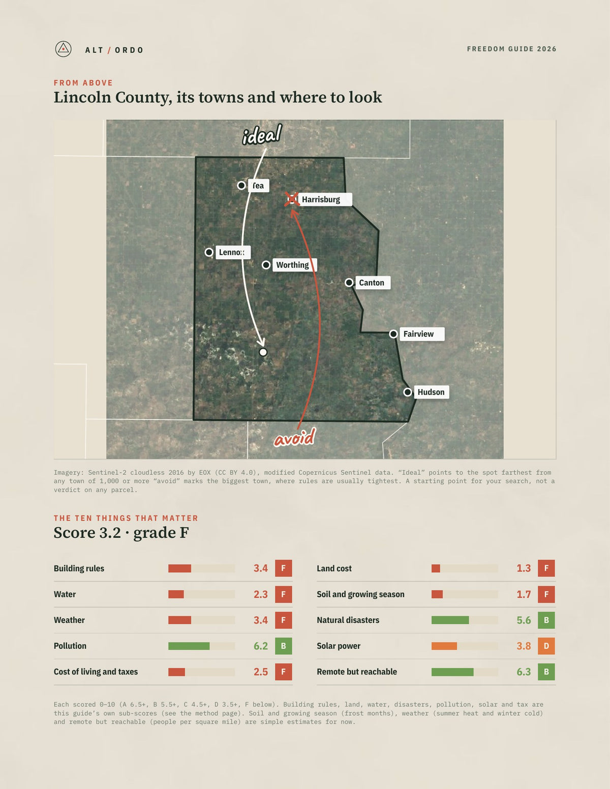 Lincoln County, South Dakota Off-Grid Guide 2026 from above