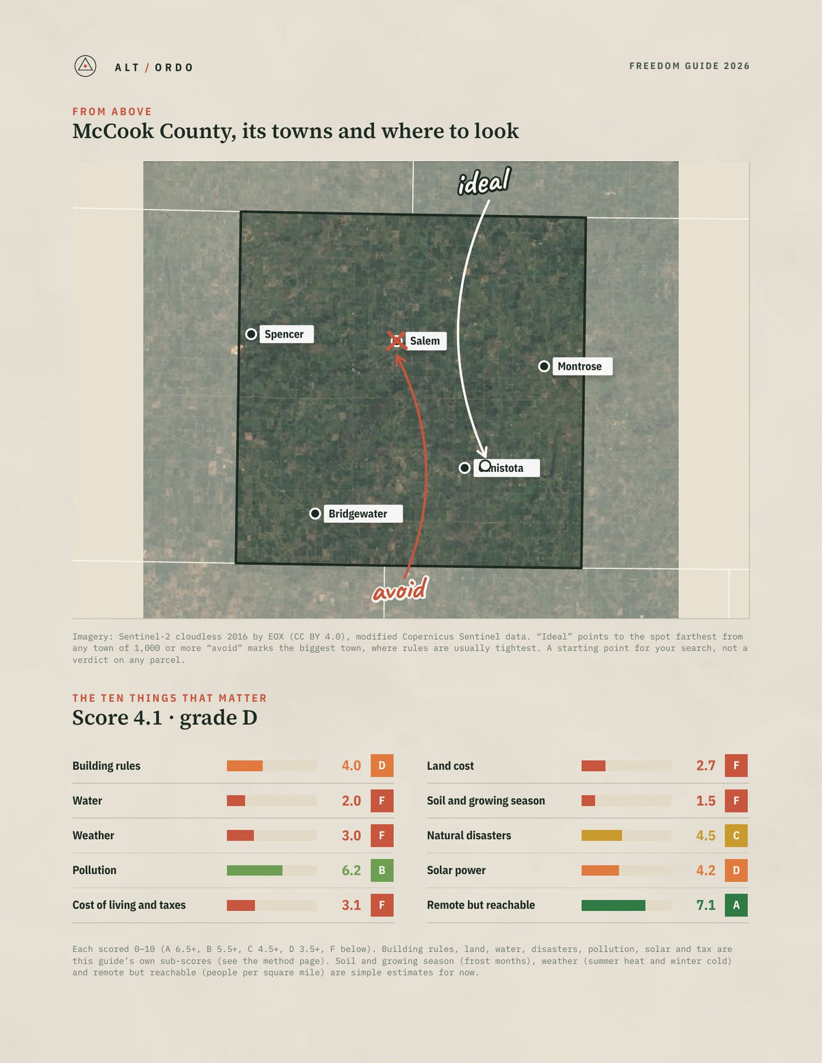 McCook County, South Dakota Off-Grid Guide 2026 from above