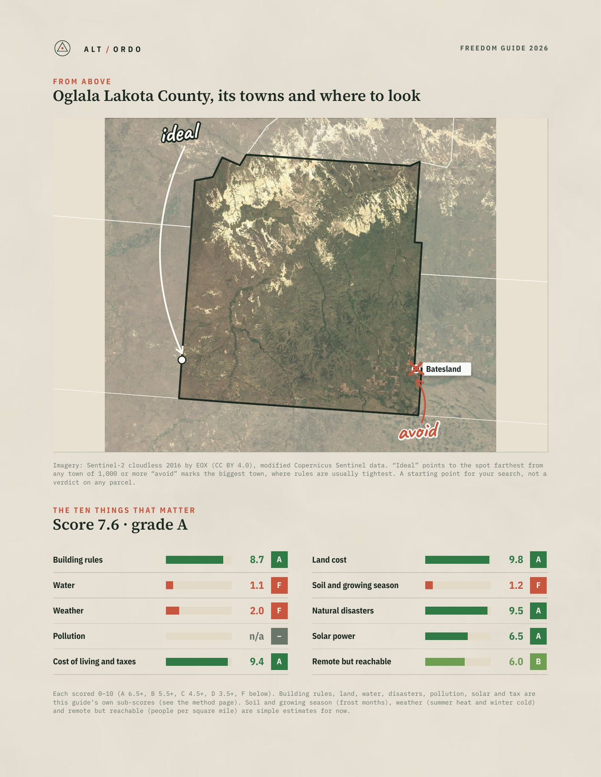 Oglala Lakota County, South Dakota Off-Grid Guide 2026 from above