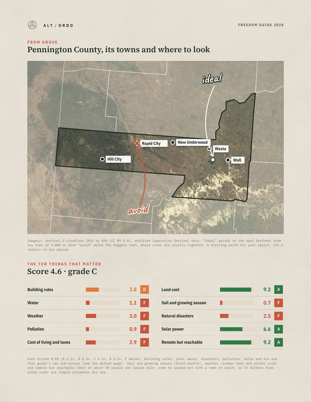 Pennington County, South Dakota Off-Grid Guide 2026 from above