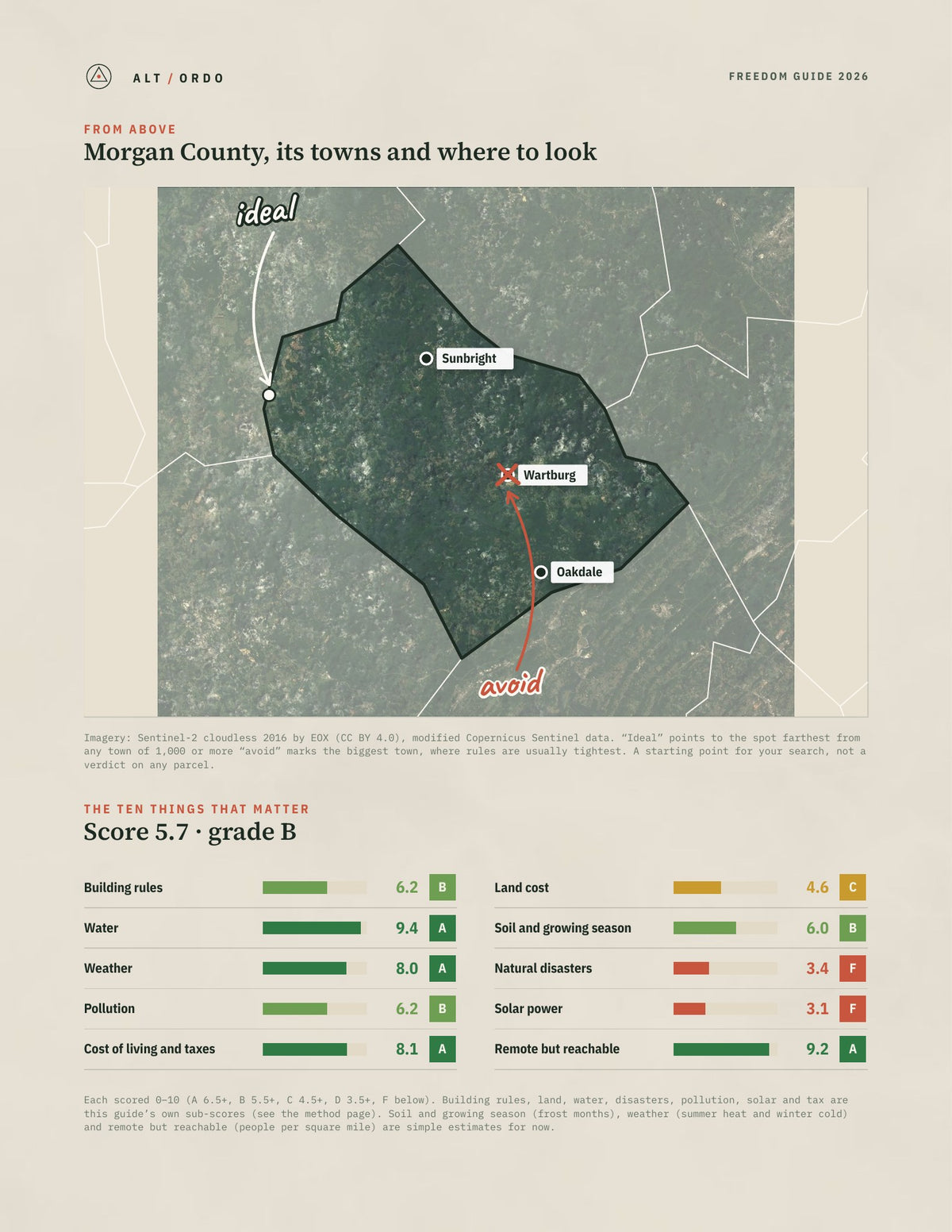 Morgan County, Tennessee Off-Grid Guide 2026 from above