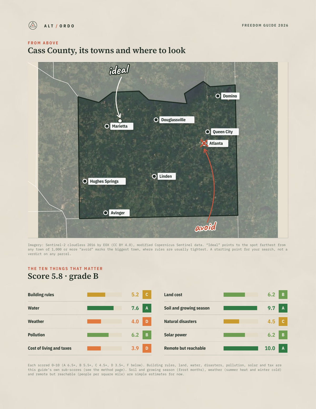 Cass County, Texas Off-Grid Guide 2026 from above